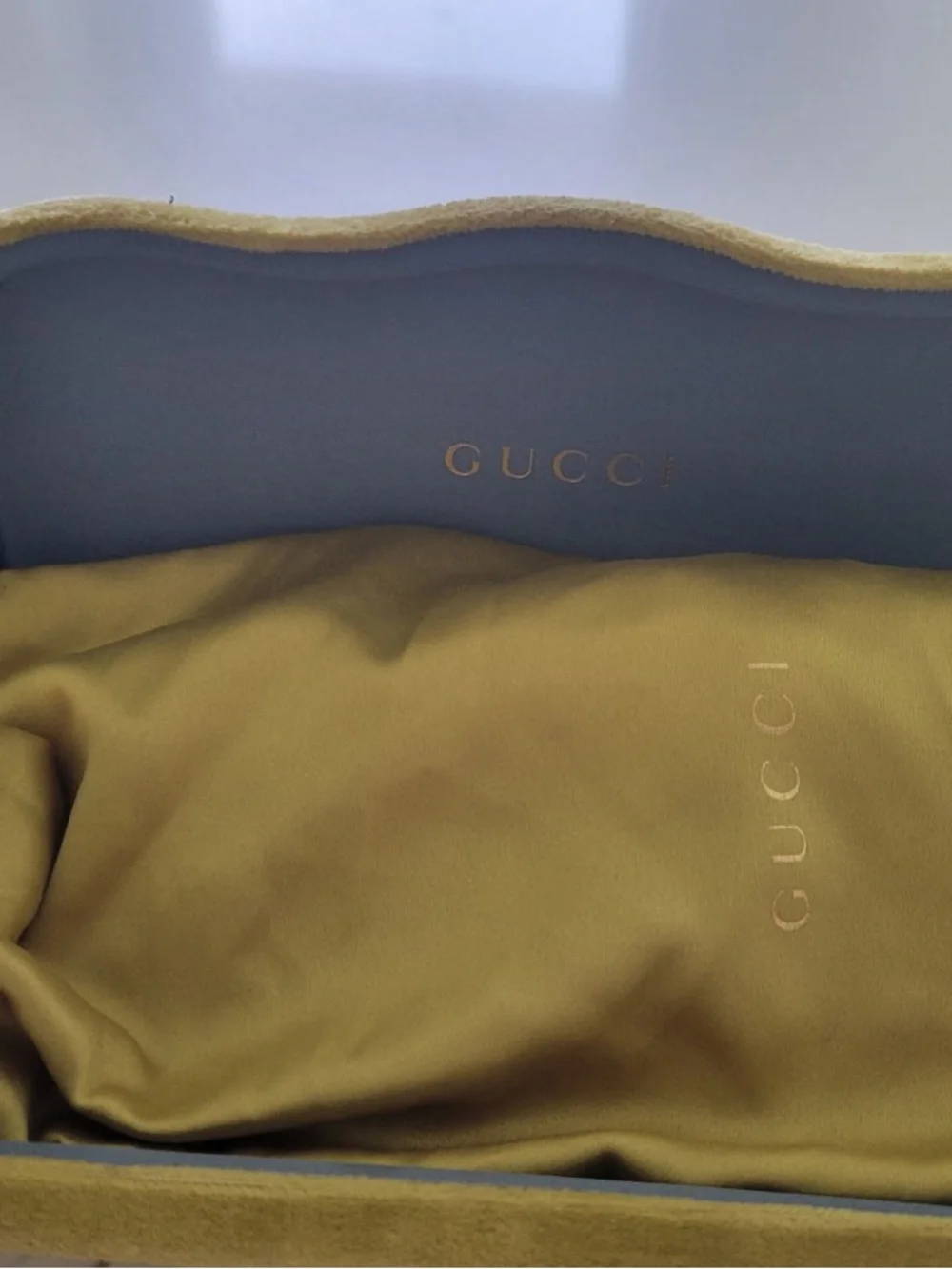 Gucci Green and Red Aviator Sunglasses with Gold Accents